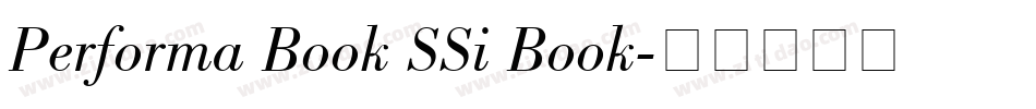 Performa Book SSi Book字体转换
